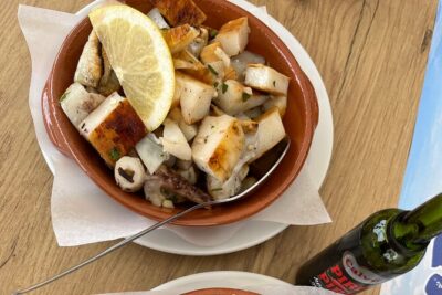 Albufeira Food Experience: Land & Sea Tapas w/ Wines - The Wine Part: Two Glasses of Portuguese Wine and Firewater