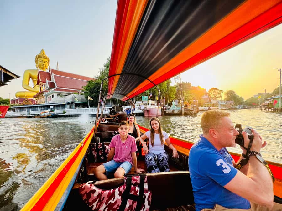 Bangkok: Highlights with Food Tour & Sunset in Wat Arun - Long-Tail Boat Through Canal Life (And a Big Buddha Photo Moment)