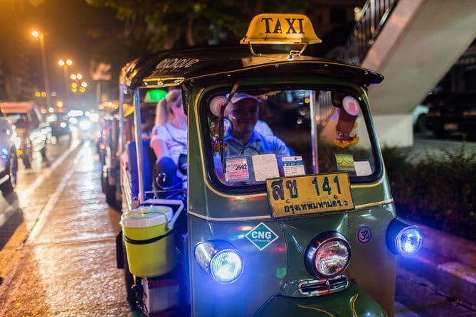 Bangkok Night Food Tour By Tuk Tuk - Stop 4: Rattanakosin Road pass—Old City context without trying to enter everything
