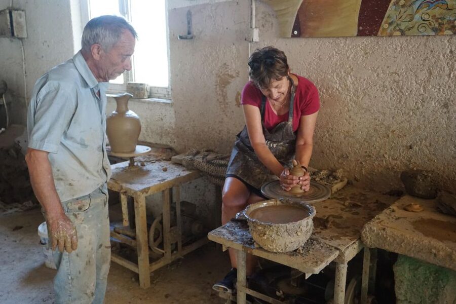 Crete: Full-Day Cretan Wines, Olive Oil, Raki and Food Tour - Group size and timing: an 8-hour day that stays friendly
