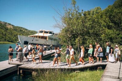 From Split: Krka Waterfalls, Food & Wine Tasting Tour - Krka National Park: boardwalk walking for waterfall payoff