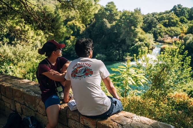 From Split: Krka Waterfalls, Food & Wine Tasting Tour - Skradin time: fortress views, lunch choices, and a real swim option