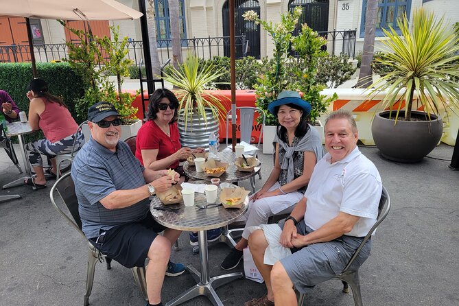 Historic Santa Barbara Food Tasting Tour - La Arcada Courtyard and the turtle pond break