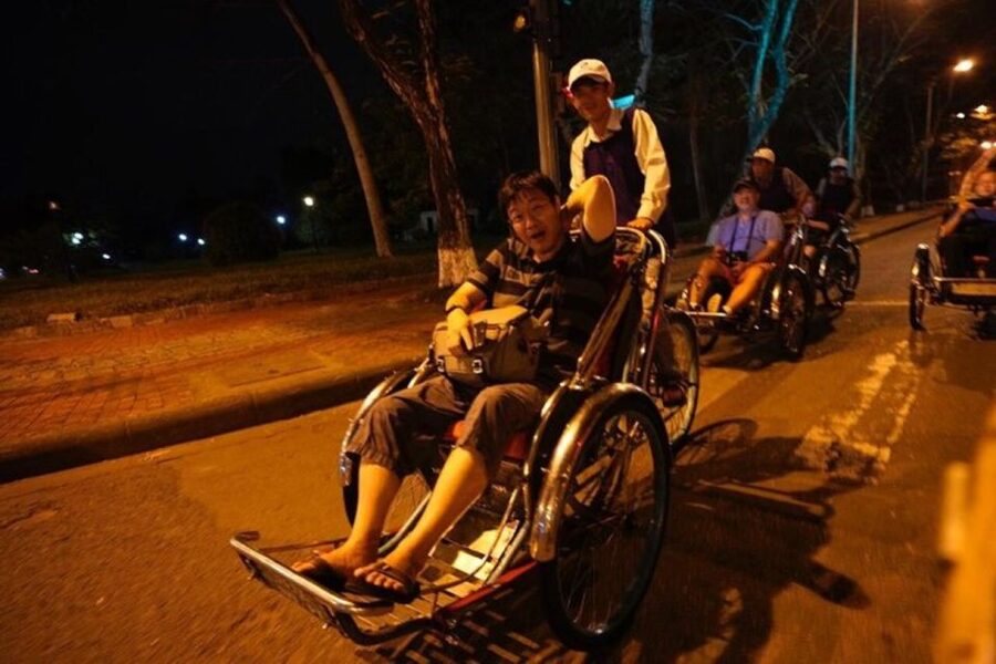 Hue: Night Street Food Tour by Cyclo with a Local Guide - Cyclo ride at night: using the slow pace to actually see Hue