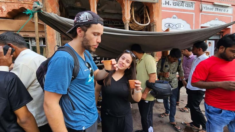 Jaipur Food Walk l Eat Just Like Locals - Savory tasting hits: kadi samosa, mirchi vada, paneer chilla, and friends