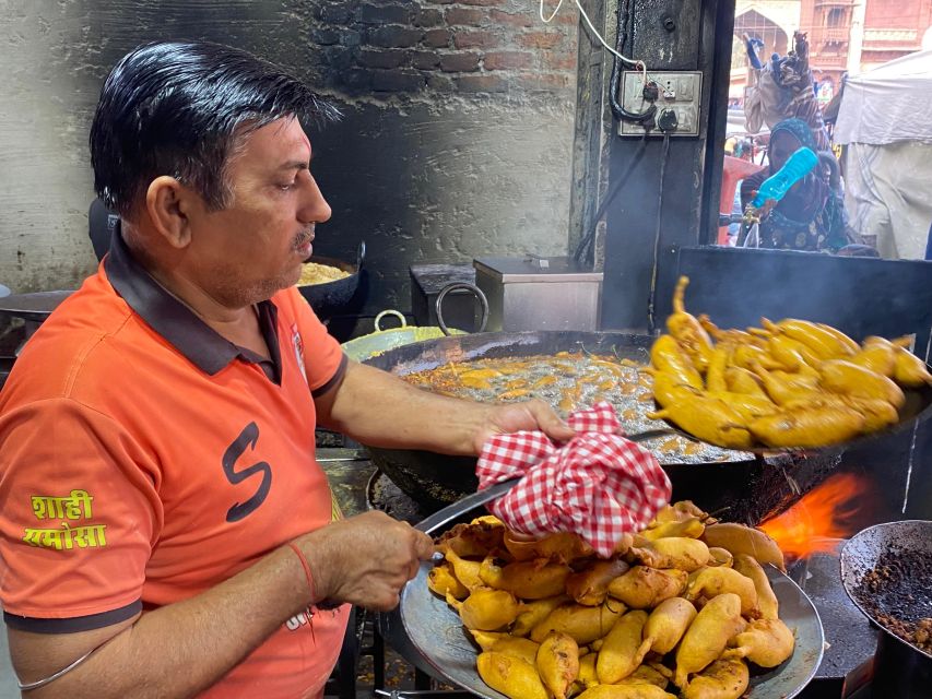 jodhpur: street food tour with over 8 food tastings - Clock Tower Market Stop: Samosa, Lassi, and Clay-Pot Masala Tea