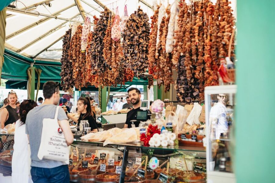 Munich: Viktualienmarkt Food Tour - Weißwurst and regional sausages: the Bavarian core of the tour