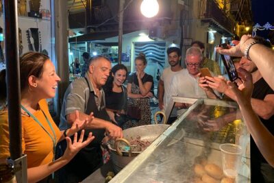 Night Street Food Tour of Palermo with a Local -For real foodies! - Chiesa di SantIgnazio AllOlivella and Santa Rosalia: why the tour stops for stories