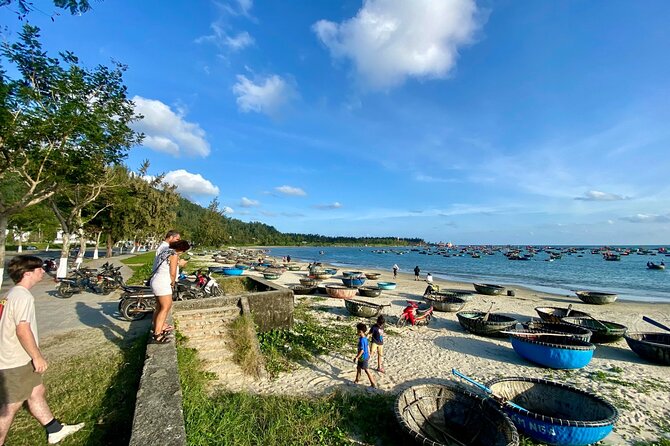 PRIAVATE DaNang CITY TOUR-FOOD TOUR-Sunset BOAT TRIP on Han river - Marble Mountains and Am Phu Cave: limestone caves and temple stops with choices