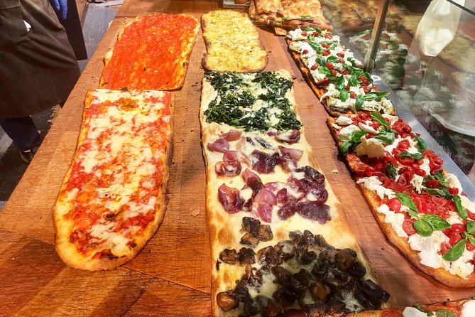 Rome Food Tour by Night in the Jewish Ghetto & Campo Marzio with Wine Tasting - Campo de’ Fiori flavors: pizza, salami, cheese, and the wine tempo