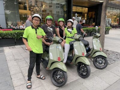 Saigon: Night Craft Beer And Street Food Tour By Vespa - Start on a rooftop: beer first, sunset second