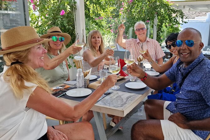 Santorini: 4hrs Small Group Wine Tasting Tour with Local Bites - Stop 1: Profitis Ilias and the volcanic story behind your glass