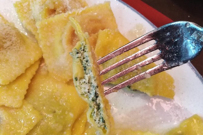Taste Parma: A Full Meal Walking Food Tour by Do Eat Better - Stop 2 on Via Maestri: tortelli stuffed with pumpkin or fresh herbs