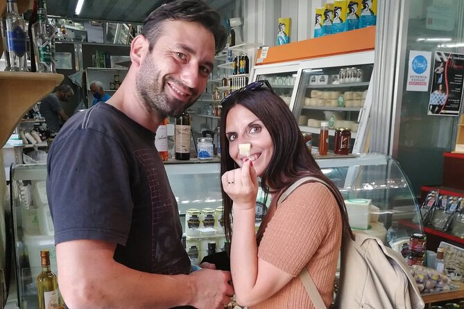 The Delicious Chania Street Food Tour - Municipal Market of Chania: goat cheese, raki, and pomace brandy