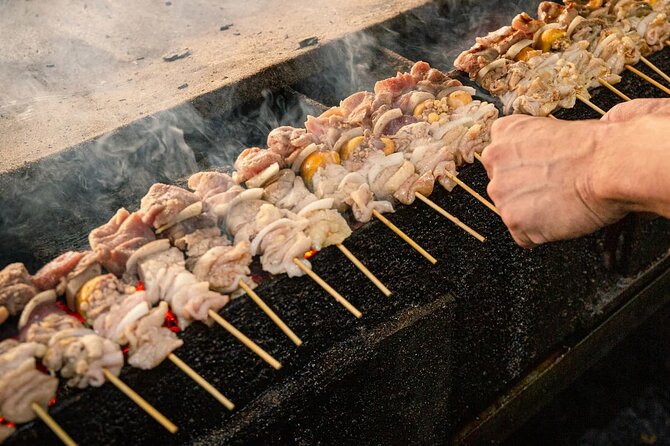 Tokyo Local Food Tour: Noodles, Skewers, Dumplings, Sweets - Shimbashi street food, minus the tourist stress