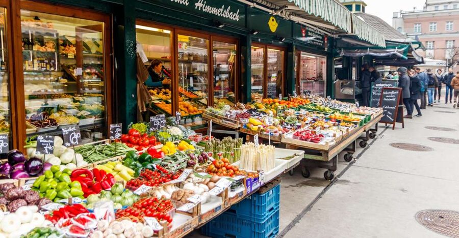 Vienna: Typical Austrian Food Tour with Coffee House Visit - Naschmarkt: the best kind of browsing, with cheese as your compass